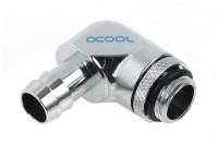 ANT Alphacool HF 10mm (3/8") Schlauchanschluss 90° drehbar G1/4 mit O-Ring - Chrome