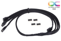 KAB Alphacool Y-Kabel RGB 4pol auf 3x 4pol inkl. Stecker - Schwarz 60cm