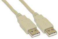KAB InLine® USB 2.0 cable, beige, AM/AM, 200cm EOL