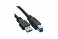 KAB InLine® USB 3.0 Kabel Typ A an Typ B (St/St) schwarz 100cm